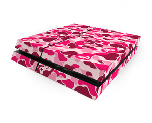 Sony PS4 Pink Game Camo Decal Skin Kit