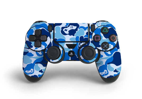 PS4 Controller Blue Camo Skin Decal - Game Decal