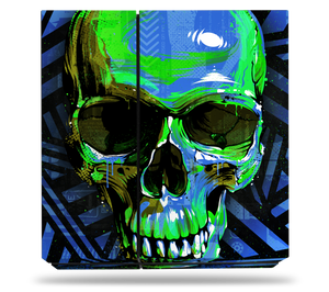 Sony PS4 Blue Cyber Skull Skin