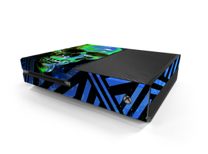 Xbox One Blue Cyber Skull Skin