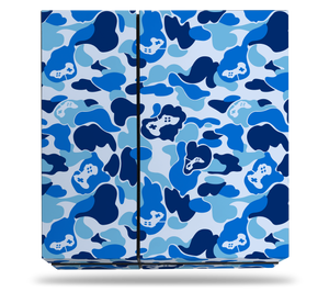 Sony PS4 Blue Game Camo Decal Skin Kit