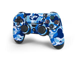 PS4 Controller Blue Game Camo Skin Decal Kit