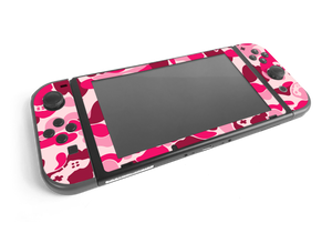 Nintendo Switch Pink Game Camo Skin Decal Kit